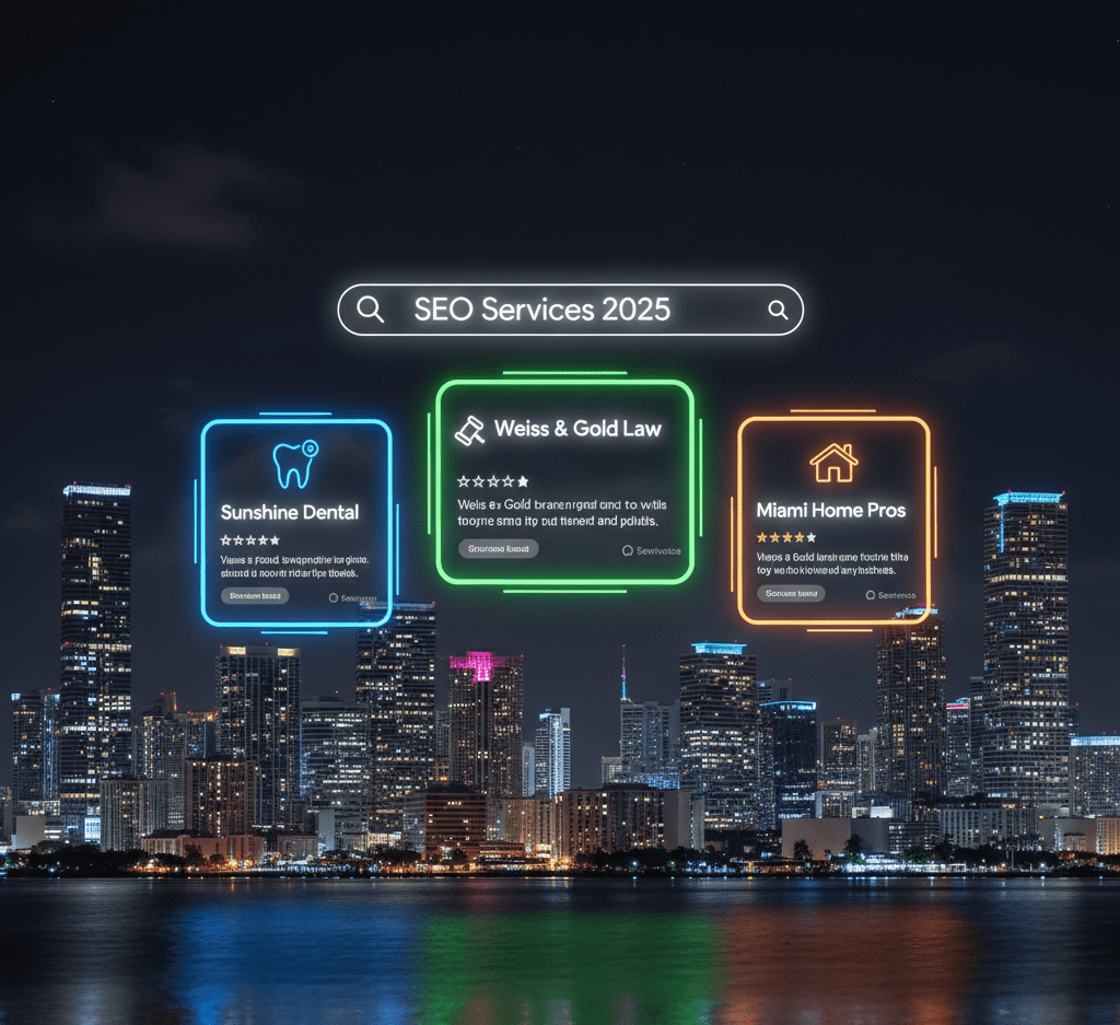 Local SEO results for law, dental, home services in 2025.